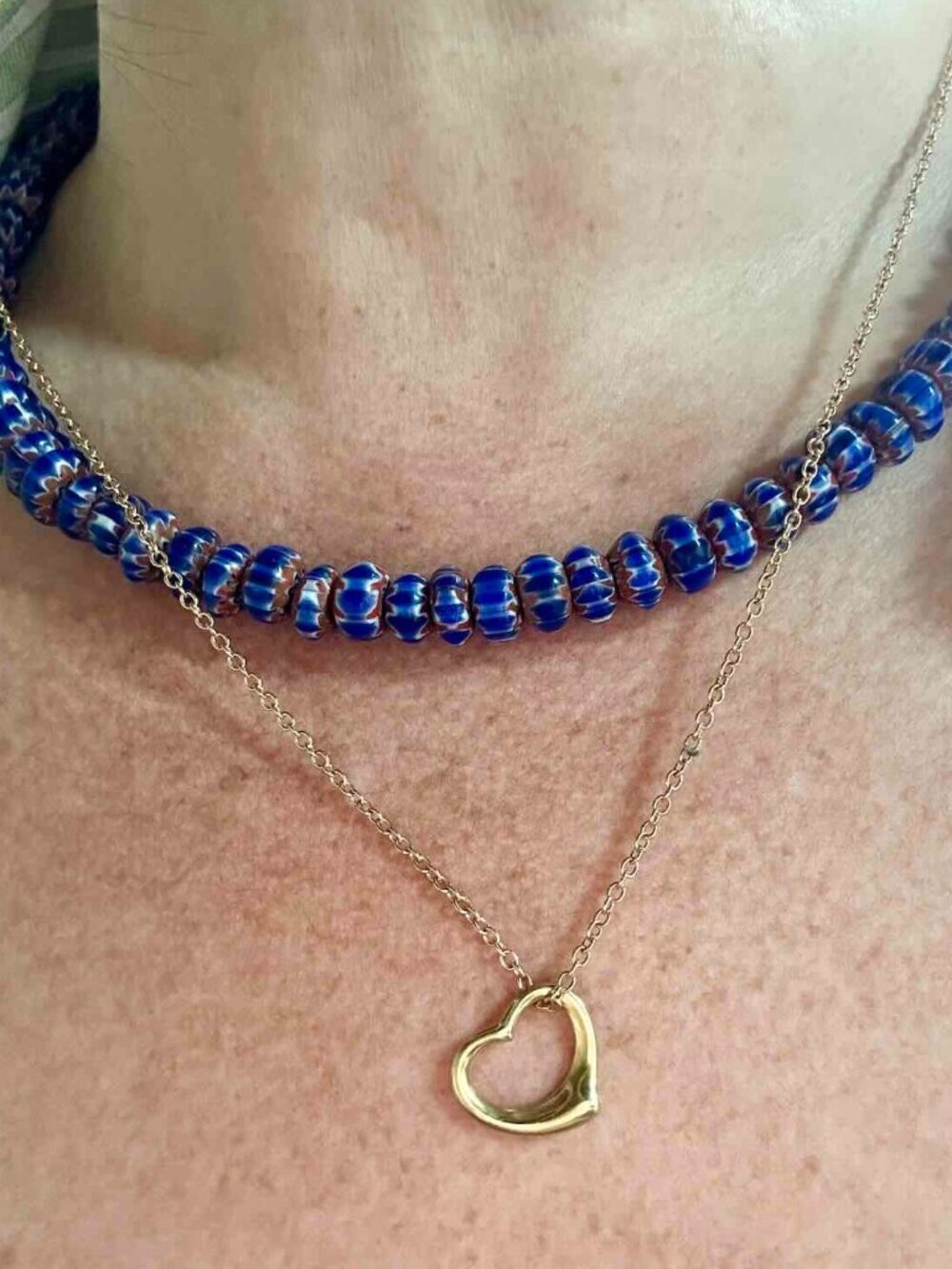 Tiffany 750 Gold Floating Open Heart Pendant Charm Elsa Peretti 18KYellow 3Grams